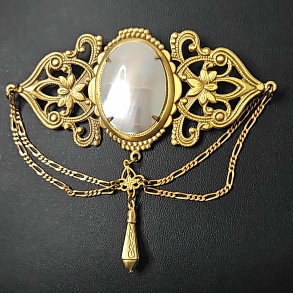 Signed Vintage Sadie Green Brooch